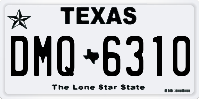 TX license plate DMQ6310