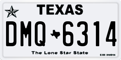 TX license plate DMQ6314
