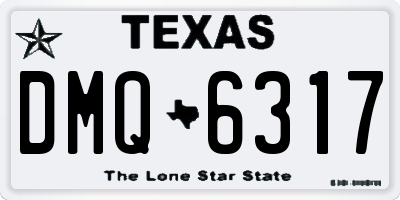 TX license plate DMQ6317