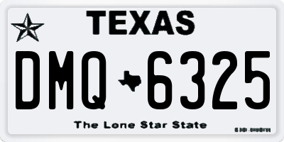 TX license plate DMQ6325