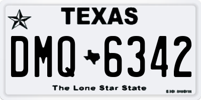 TX license plate DMQ6342