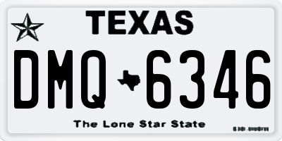 TX license plate DMQ6346