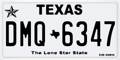 TX license plate DMQ6347