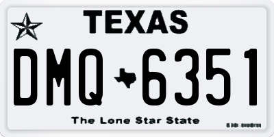 TX license plate DMQ6351