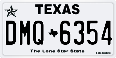 TX license plate DMQ6354