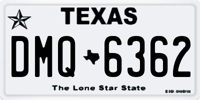 TX license plate DMQ6362