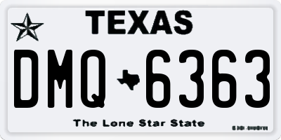 TX license plate DMQ6363