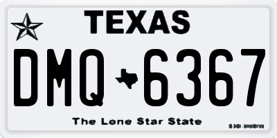 TX license plate DMQ6367