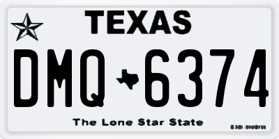 TX license plate DMQ6374