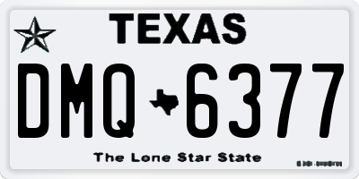 TX license plate DMQ6377
