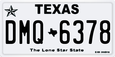 TX license plate DMQ6378