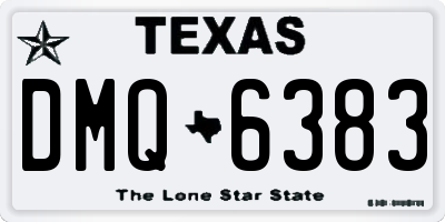 TX license plate DMQ6383