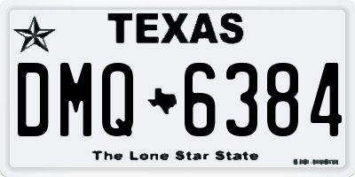 TX license plate DMQ6384