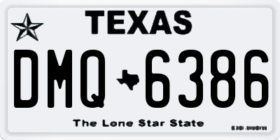 TX license plate DMQ6386