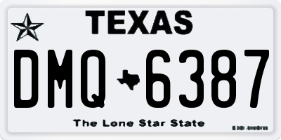 TX license plate DMQ6387