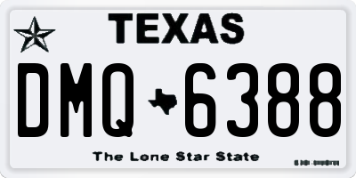TX license plate DMQ6388