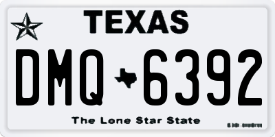 TX license plate DMQ6392