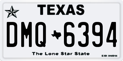 TX license plate DMQ6394