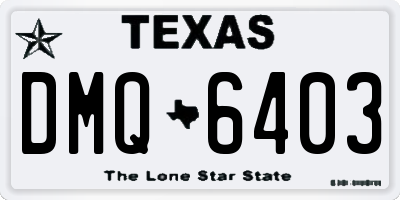 TX license plate DMQ6403