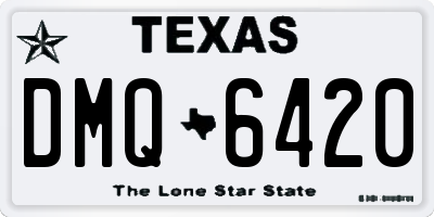 TX license plate DMQ6420