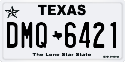 TX license plate DMQ6421
