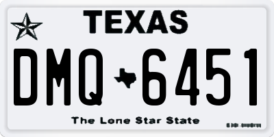 TX license plate DMQ6451