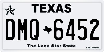 TX license plate DMQ6452