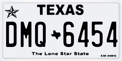 TX license plate DMQ6454