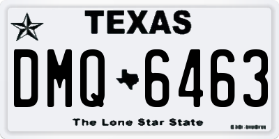 TX license plate DMQ6463