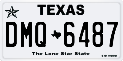 TX license plate DMQ6487