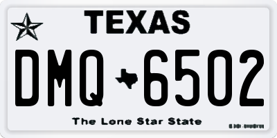 TX license plate DMQ6502