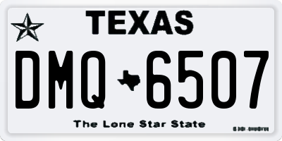TX license plate DMQ6507
