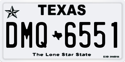 TX license plate DMQ6551