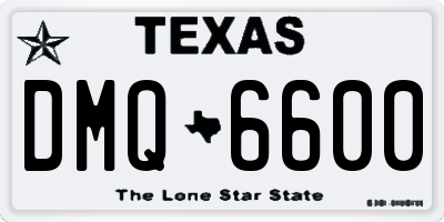 TX license plate DMQ6600