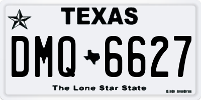 TX license plate DMQ6627
