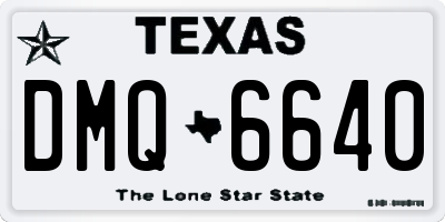 TX license plate DMQ6640
