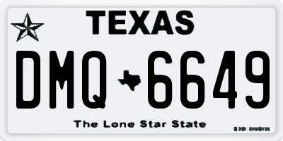 TX license plate DMQ6649