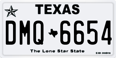 TX license plate DMQ6654