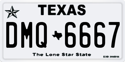 TX license plate DMQ6667