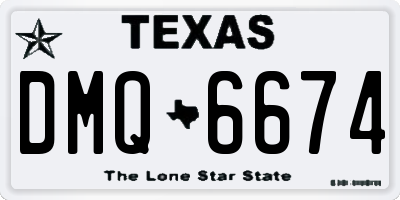 TX license plate DMQ6674
