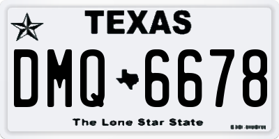 TX license plate DMQ6678