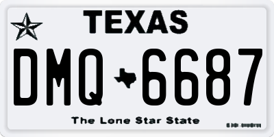 TX license plate DMQ6687
