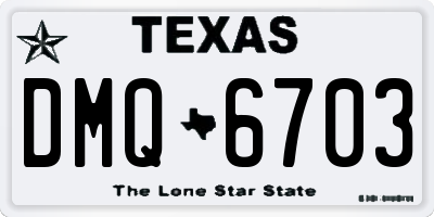 TX license plate DMQ6703