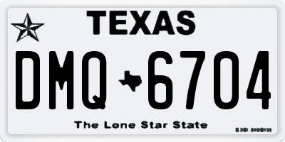 TX license plate DMQ6704