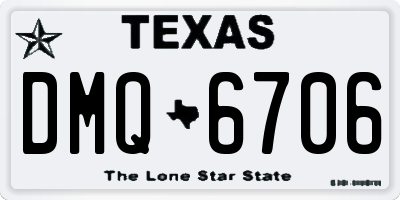 TX license plate DMQ6706