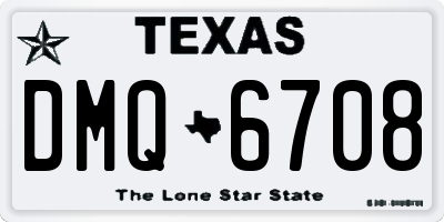 TX license plate DMQ6708