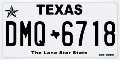 TX license plate DMQ6718