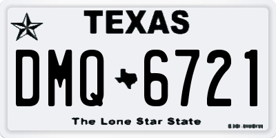 TX license plate DMQ6721