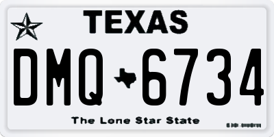 TX license plate DMQ6734