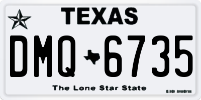 TX license plate DMQ6735